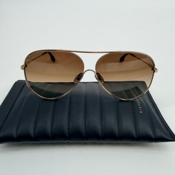 Victoria Beckham VB133S 703 Gold Brown Gradient Oversize Made in Italy 61-12-140 main image 11